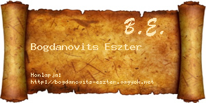Bogdanovits Eszter névjegykártya